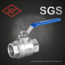 Stainless Steel Threaded 2PCS Ball Valve with Lock Device